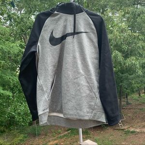 Gray and Black Nike Hooddie